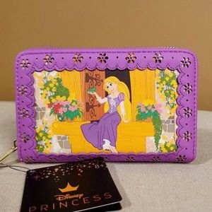 Loungefly Disney Princess Stories Series Tangled Rapunzel Pascal Wallet NEW